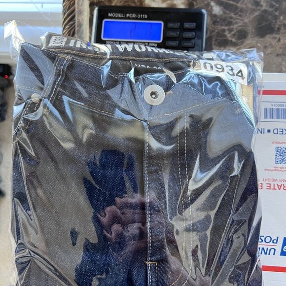 Iron Workers Mens USA 36 Blue Denim Work Jeans Reinforced Mesh Motorcycle Jeans - Picture 16 of 16